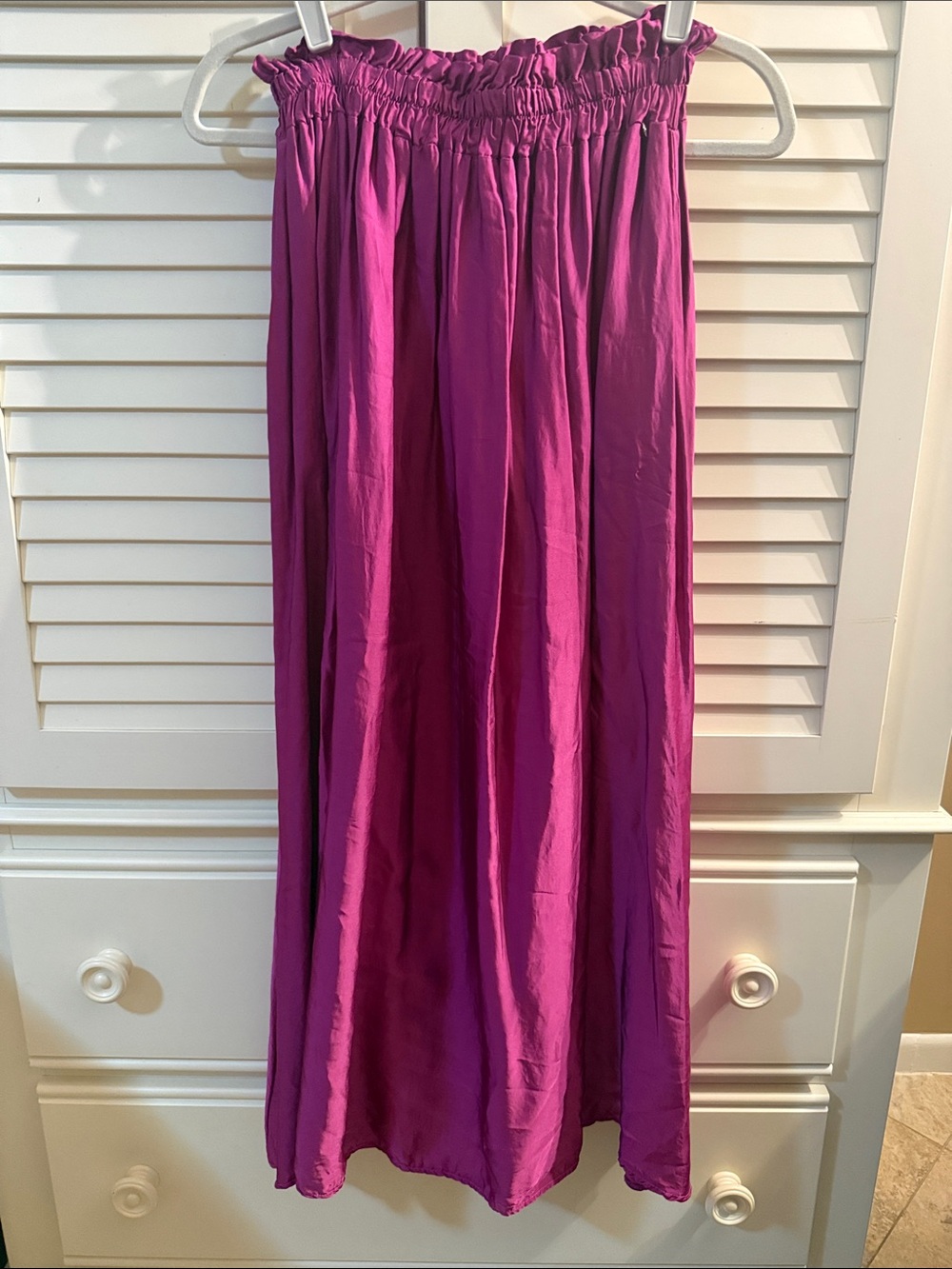 Naracamicie Fuchsia Elastic-Waist Maxi Skirt
